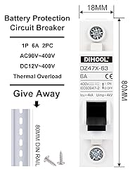 DIHOOL Miniature Circuit Breaker 2pcs 6 Amp dc