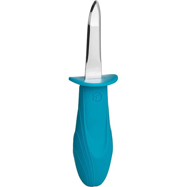 Winco Oyster Knife - Stainless Steel Blade & Plastic Handle - Easy Grip Opener