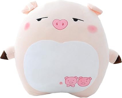 Amazon Co Jp クリエイティブバレンタインデーギフト豚豚マスコット絵文字豚人形豪華なおもちゃピンク貯金枕 ホーム キッチン