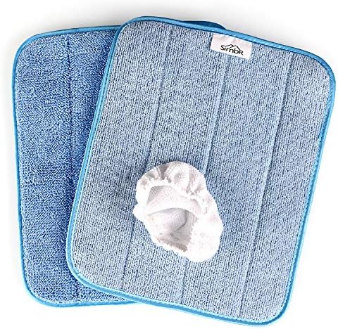 SIMBR Washable Microfiber Replacement Mopping& Scrubbing Pads