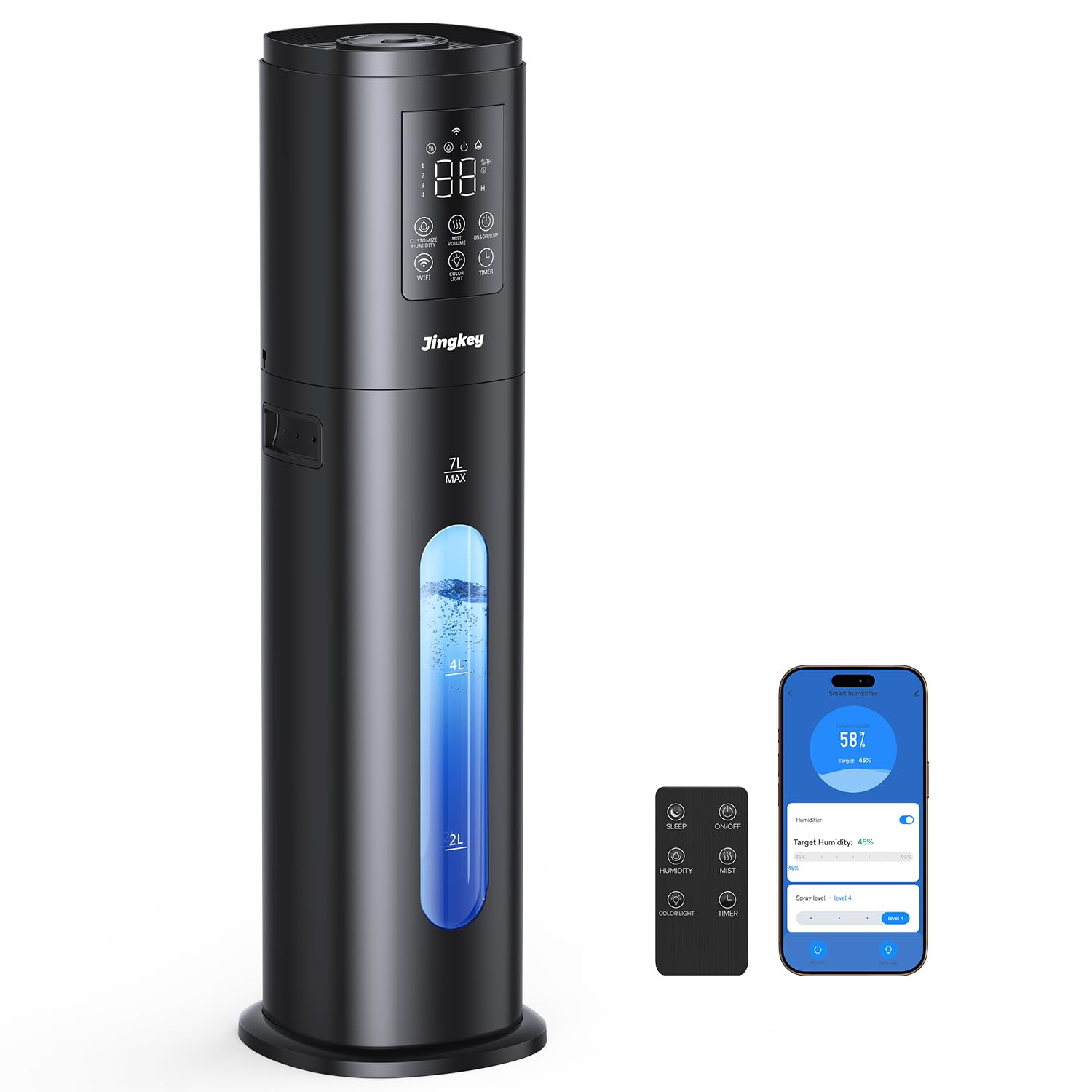 Photo 1 of **FOR PARTS ONLY/ NON-FUNCTIONAL** Humidifiers for Bedroom Large Room, 7L/1.85Gal Quiet Humidifiers with 350ML/H Large Mist Speed,Smart App & Remote Control, Cool Mist Humidifier for Baby & Home