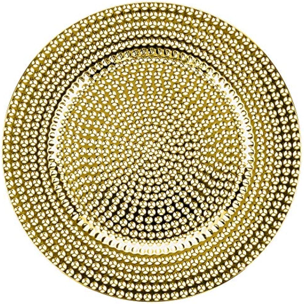 Koyal Wholesale Round 13" Shiny Metallic Gold Charger