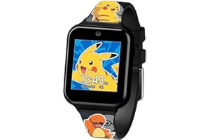Accutime Pokemon Pikachu Interactive Touchscreen Kids Smart Watch Educational Toy with Camera, Alarm, Calculator for Children