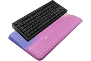KEPUTAIER Computer Keyboard Stand with Wrist Rest, Ergonomic Tilted Keyboard Holder - Keyboard Riser with Wrist Pad - Keyboard Tray Support for Office Home - Starry Pink