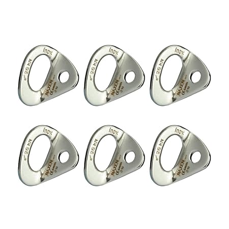NAXEN 26kN Bolt Hanger Stainless Steel Climbing Hanger Climbing Anchor 10 mm / 3/8" Bolt Pack of 6
