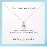 Chelsea Charles Volleyball Charm Necklace, Fashion Jewelry Gift for Women