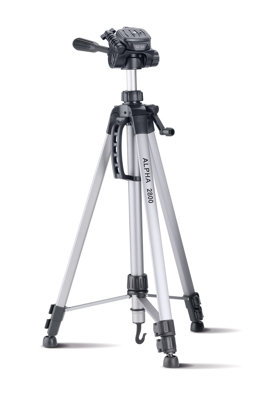 Cullmann - 52128 - Alpha 2800 Tripod (184,5 cm Extension Height, 3-way Head, Max. Load 2.5 kg) - Silver