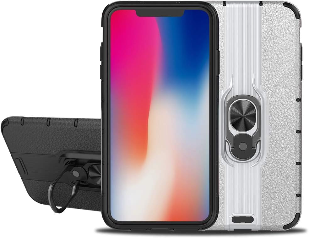 IRONB for Samsung Galaxy A80 Case,Hybrid Armor Anti-Scratch Kickstand Shockproof Cover Compatible Magnetic Car Mount Ring Grip for Samsung Galaxy A80