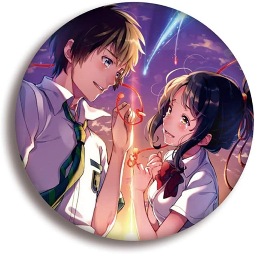 yangzhoujinbei Your Name Brooch, Japanese Anime Super Kawaii Brooches & Pins for Clothes, Bags, Caps and Pencil Cases -Important People Will Always Look for You