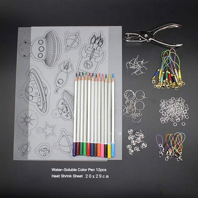 Zitainn Shrinky Art Paper, Heat Shrink Plastic Sheet Kit 6pcs Blank