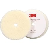 3M Perfect-It Random Orbital Coarse Wool Compounding Pad, 5"/130 mm, White, 34120, Orbital Pads for Automotive Compounding and Polishing