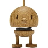 Hoptimist Oak Bimble, Woody Brown, Home Decor Ornament - Danish Design, Wood W/Metal Spring, Small- Creates Cheerful Movement