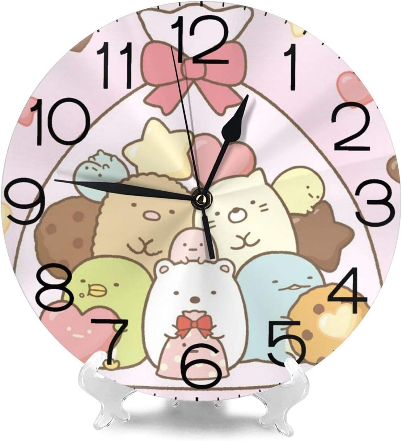 Amazon Co Jp すみっコぐらし 壁掛け時計 置き時計 掛け時計 連続秒針 薄型 軽量 丸い時計 置掛両用 電池式 寝室 部屋飾り ホーム キッチン