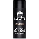 ELEVATE Hair Fibers to Instantly Thicken & Completely Conceal Thinning Balding Areas Loss in 30 Seconds for Men & Women (DARK BROWN) 28g Size - 100% Natural & Undetectable Keratin Fibers