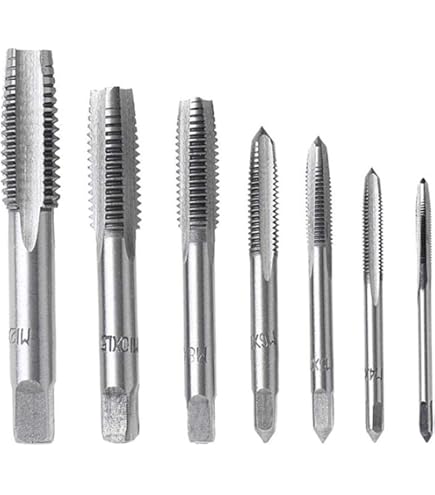EJ.life Taraud à Filetage 5 Pièces Filetage Métrique M3-M8 Main Droite