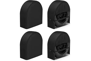 Safipotts 4-Pack Tire Covers for Cars, Upgraded Fixing System, Wheel Protectors for Truck, SUV, Jeep, Camper, Trailer, RV, Fits Tire Diameters 29-31.75 Inches