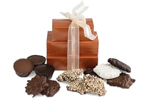 ROCKY MOUNTAIN CHOCOLATE FACTORY Rocky Mountain Chocolate Toffee, Bears, & Buckets Gift Tower | Chocolate Lover's Delight - Your Love for Sweetness in Every Bite! 33.2 Ounce