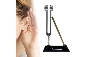 BEAUTI4U 128 Hz Tuning Fork, Medical Tuning Fork 128 Hz for Healing with Silicone Hammer, Repair Tool, Cleaning Cloth and Storage Bag