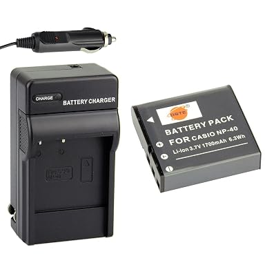 Pack 2 Baterías NP-40 Y Cargador DC73E DSTE – Compatible Con Casio Exilim EX-FC100, EX-P600, EX-Z400 Y Más