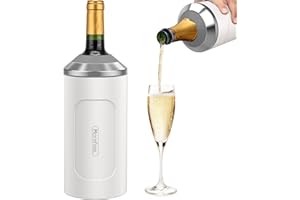 Wine Chillers, Stainless Steel Portable Champagne Cooler for Bottles-Ideal Gift for Wine Lover, Sleeve Bucket-Double Walled V