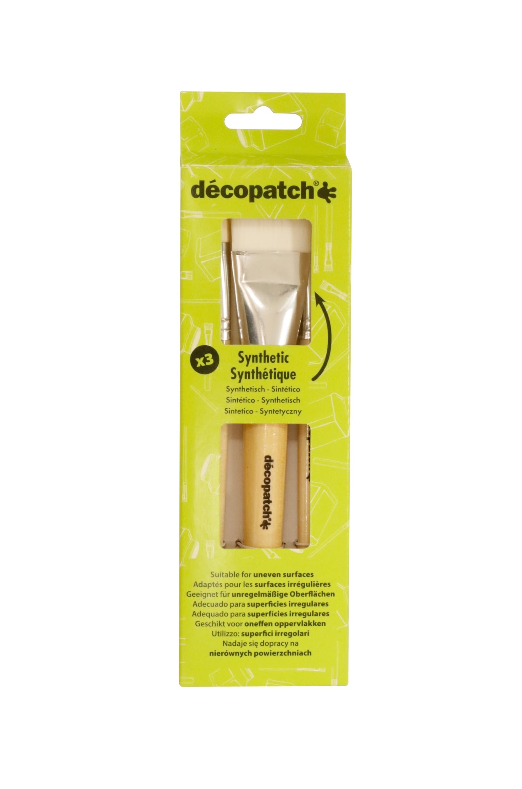 Décopatch Silk Brushes, 3 pack