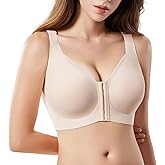 UIMERO 2025 Bras for Women No Underwire, Front Closure Bras for Older Women, Post-Surgery Wireless Bra with Support
