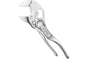 KNIPEX Pliers Wrench XS, Chrome-Plated, 100 mm, Grips Continuously Up to 21 mm, Small Pliers Wrench, Edc, 86 04 100