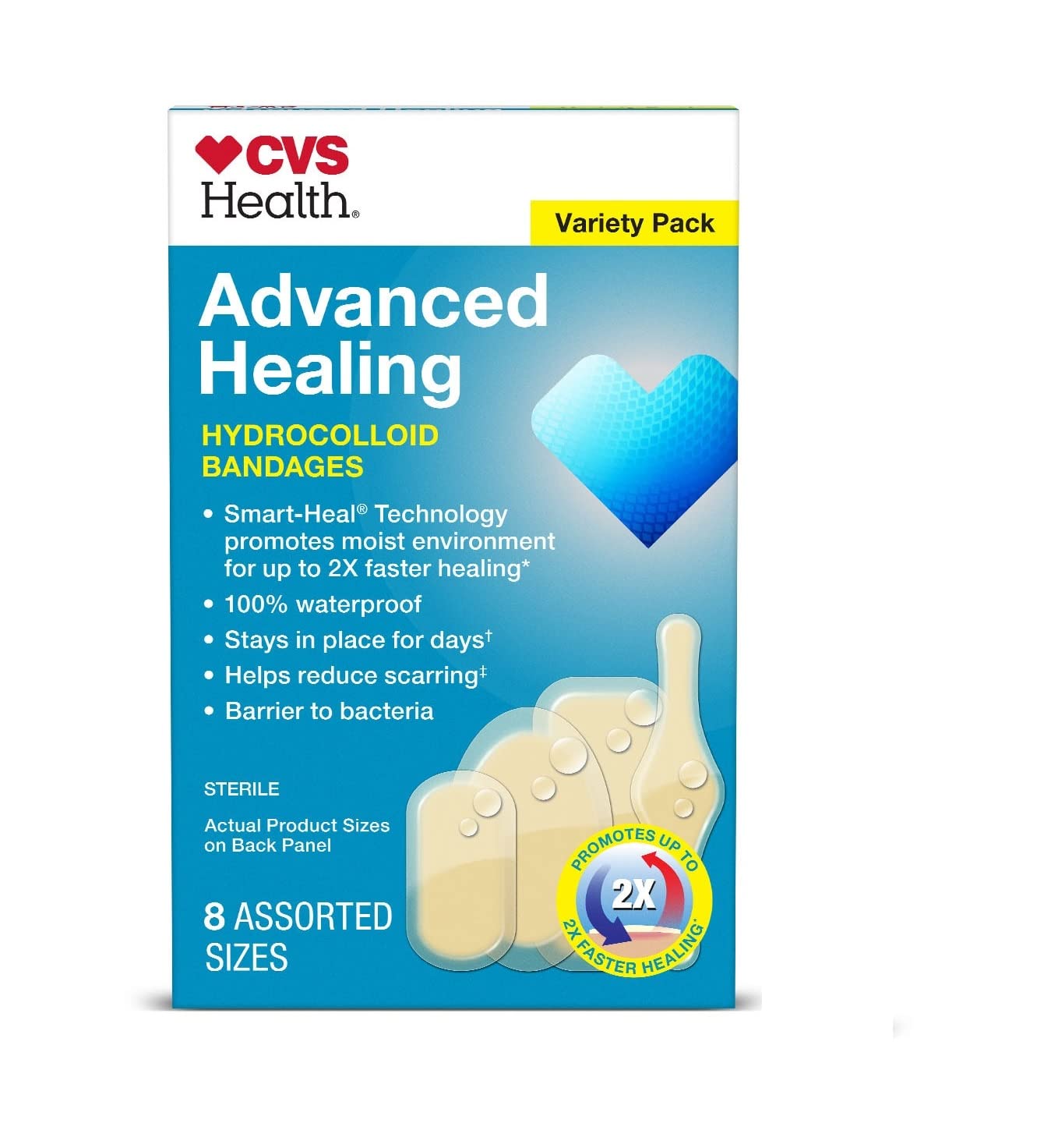 Mua CVS Health Advanced Healing Hydrocolloid Bandages, Variety Pack, 8