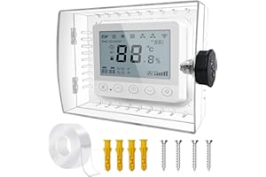 PILISPARK Thermostat Lock Box,Thermostat Cover with Lock,PC Wall Thermostat Lockbox,Fits Thermostats 4.8" H x 6" W or Smaller,Mainly for Home Thermostat