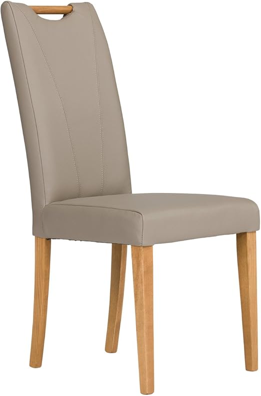 Massivum 2er Set Esszimmer Stuhl Pennsylvania 46x100x60 Cm Bezug Spalt Leder Beige Und Gestell Holz Massiv Buche Lackiert Amazon De Kuche Haushalt
