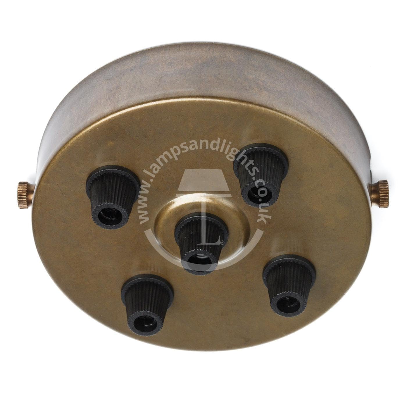 Lamps and Lights Ceiling Rose with Five Black outlets (Antique)