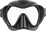 Cressi F1 Frameless Diving Mask Anti-Fog Tempered Glass Silver Black One Size