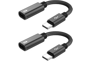 KUXIYAN Micro USB to USB C Adapter,(2-Pack) Micro USB Female to USB Type C Male Convert Connector Fast Charging Compatible with Samsung Galaxy S23 S22 S21 S20 S10 S9 Note 10 9 8, LG V35 V30 G8 G7,Google,Moto