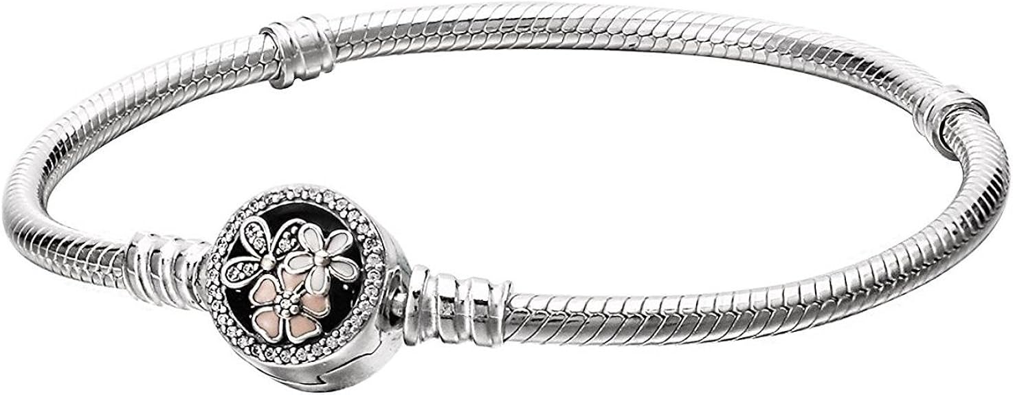 Pandora Women's Moments Silver Bracelet with Poetic Blooms