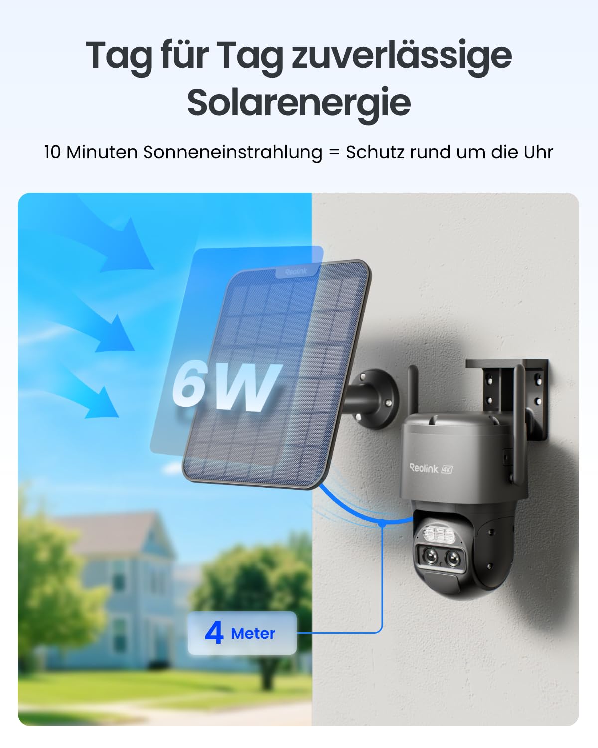 Reolink 4K PTZ Überwachungskamera Aussen Akku mit Auto-Tracking & Auto-Zoom 7