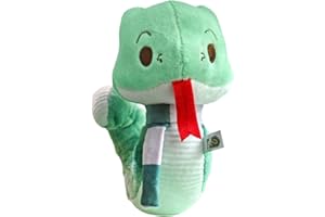 KIDS PREFERRED Harry Potter Slytherin Green Snake Plush Stuffed Animal with Embroidered Details and Green Stripped Scarf Hogwarts House Collectible for Babies, Toddlers, and Kids 6 Inches