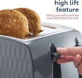 Russell Hobbs Honeycomb 4 Slice Toaster Grey Textured 1500W 6 Browning view 2