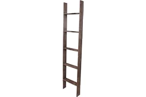 BARNWOODUSA LLC BarnwoodUSA Blanket Ladder 5 Foot Fully Assembled | 60 Inch Rustic Reclaimed Wood for Blankets, Quilts, Towels, Throws, Decorative Items Farmhouse Wall Leaning Espresso
