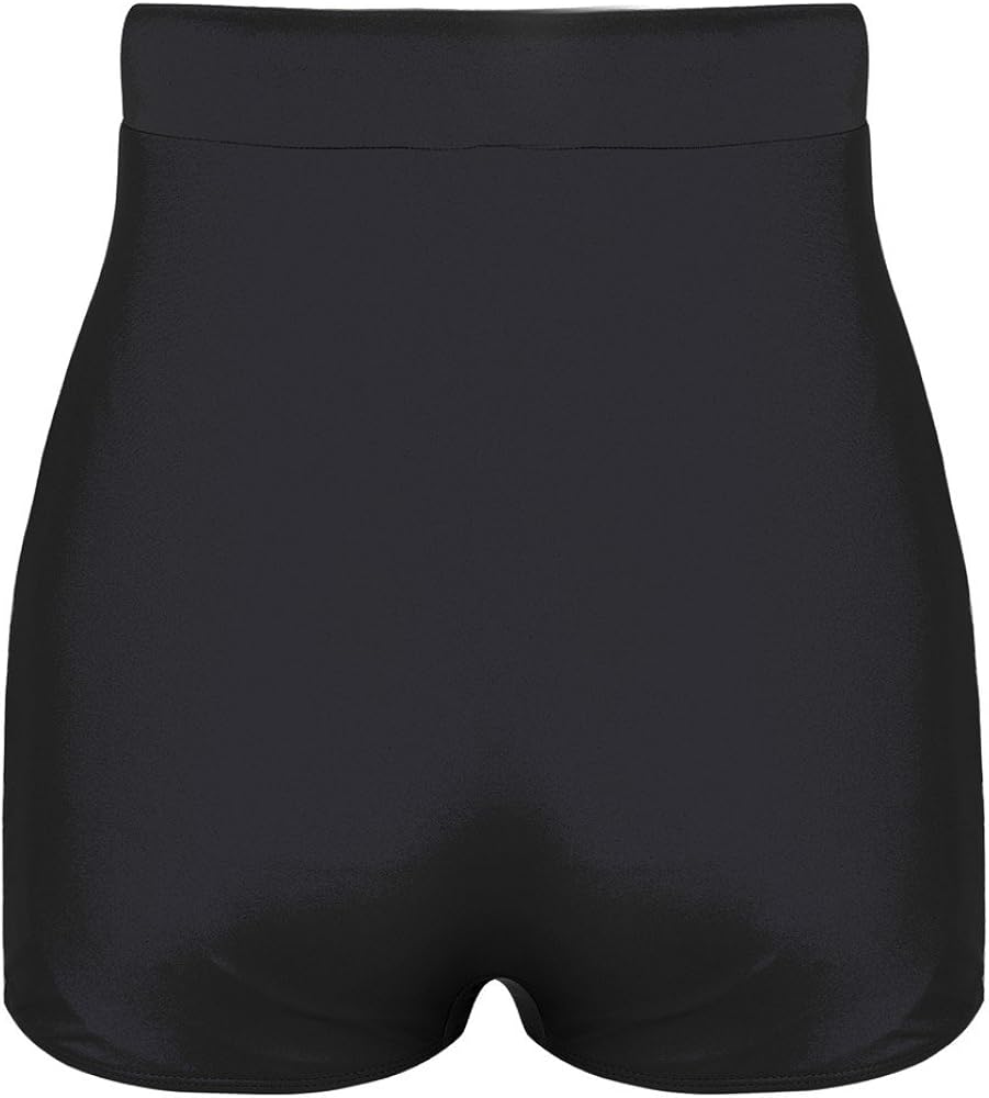 super high waisted swim shorts