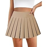 DLOODA Pleated Skirts for Women High Waisted Tennis Skirt Athletic Skorts with Pockets Shorts Workout Golf Skort