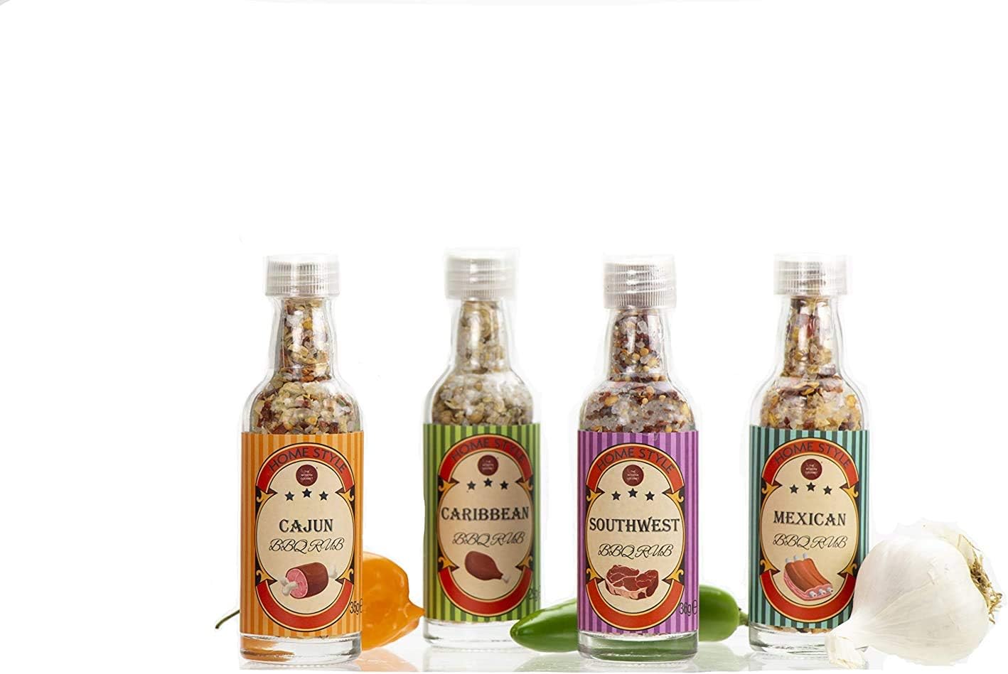 Modern Gourmet Foods, Vintage BBQ Rub Gift Set, Flavours Include Cajun