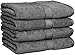 Utopia Towels 30x56 Inches Luxury Cotton Bath Towels, 4 Pack, Dark Grey
