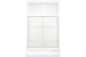 DEZ FURNISHINGS Cordless 1.5" Light Filtering Top Down Bottom Up Cellular Shade, 22"W x 64"H, Ivory