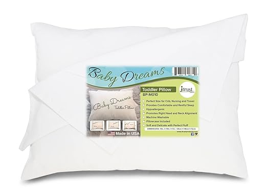 Amazon Com Baby Dreams Toddler Pillow With Pillowcase Larger