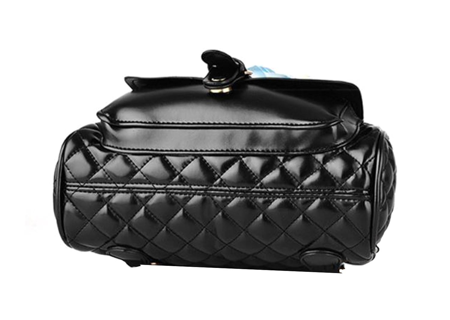 di grazia women's 2 way convertible backpack handbag (black-quilted-teddy-backpack, black)