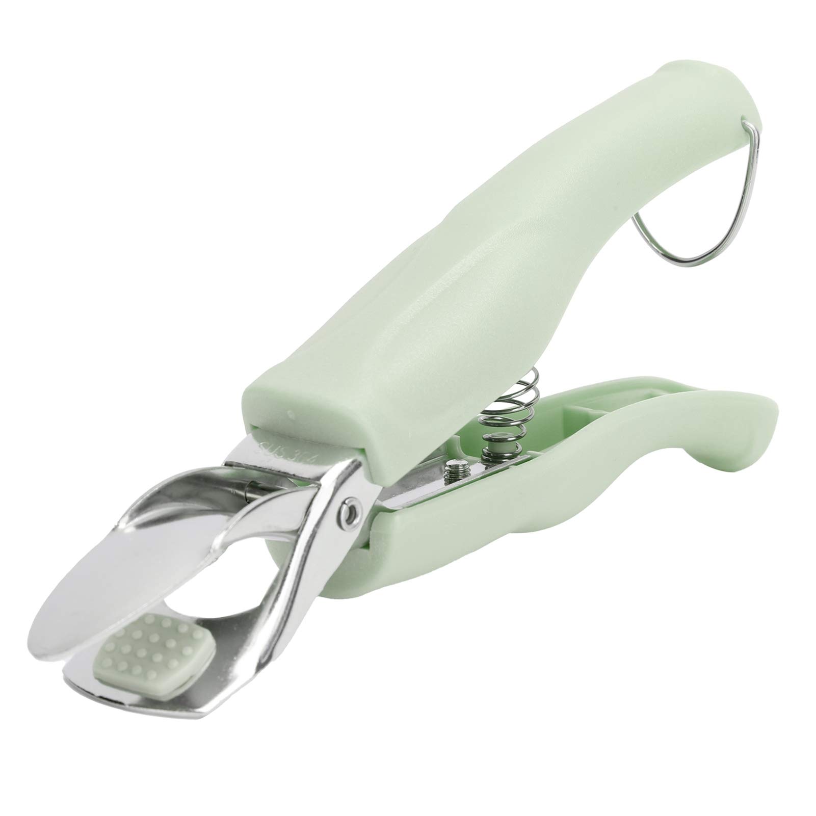 Stainless Steel Silicone-Tipped Bowl Clip Pot Holder, Non-Slip Heat Resistant Dish Clamp for Hot Pans Bowls Containers, Spring-Loaded Kitchen Utensil with Ergonomic Handle (Dishwasher Safe)