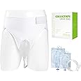 Wearable Urinal for Men,Protable Male Urine Collection Bag，Reusable Silicone Urine Bag,Urinary Drainage Bag System,Elderly Urinal with Urine Bags(2000 ML*1+1000 ML*1) for Bedridden Patients