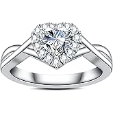 AimiIee Moissanite Engagement Rings 2.524CTTW(2CT Center Stone) D Color VVS1 Clarity 925 Sterling Silver Princess Cut Halo Wedding Promise Anniversary Rings for Women with Certificate