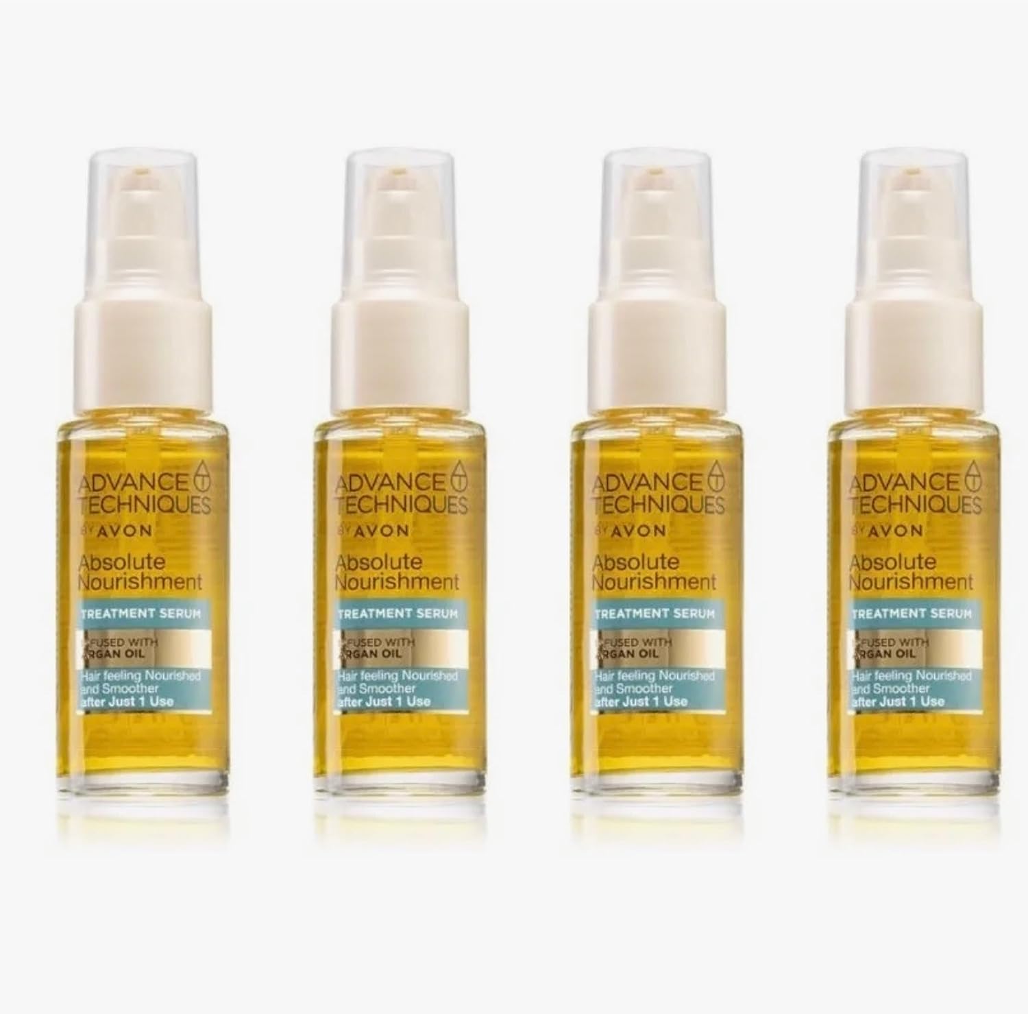4x Avon Advance Techniques 360 Nourishment Moroccan Argan Oil Nourishing Hair Serum