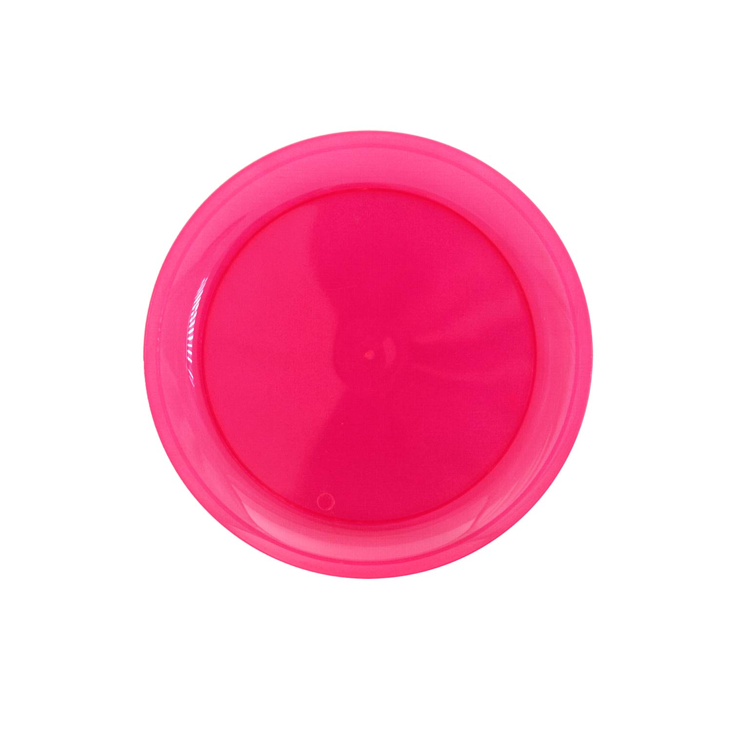 Photo 1 of Party Essentials Hard Plastic 6-Inch Round Party/Dessert Plates, Neon Pink, 20-Count